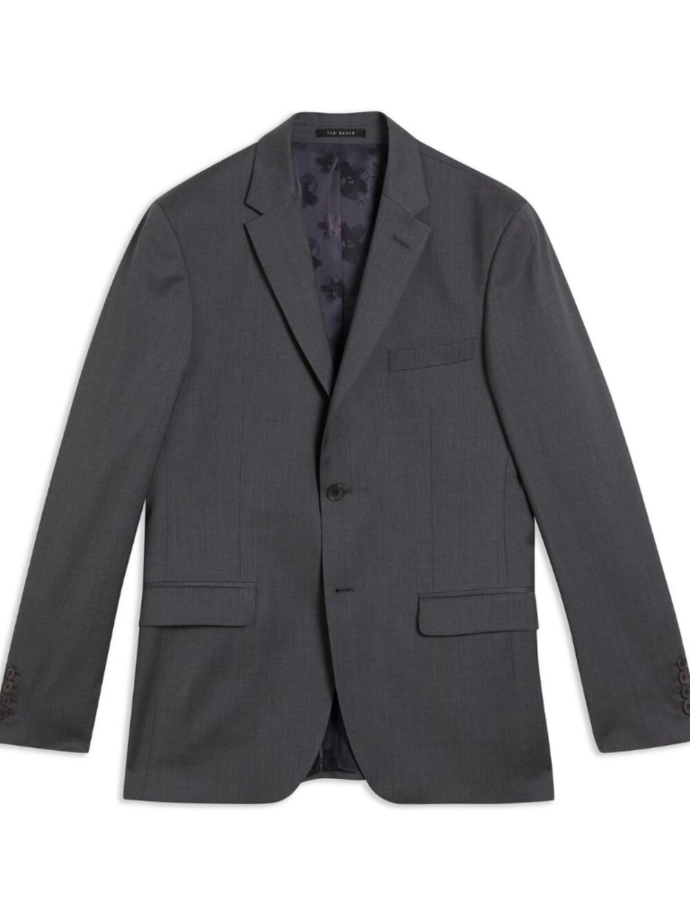 NEW Ted Baker Slim Fit 100% Wool Suit Blazer in Charcoal Gray 46R